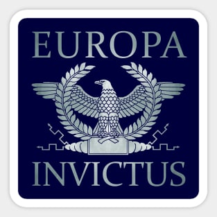 Europa Invictus - Silver Eagle on Blue Sticker